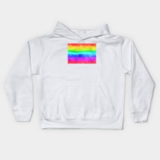 Rainbow Watercolor Stripes Kids Hoodie